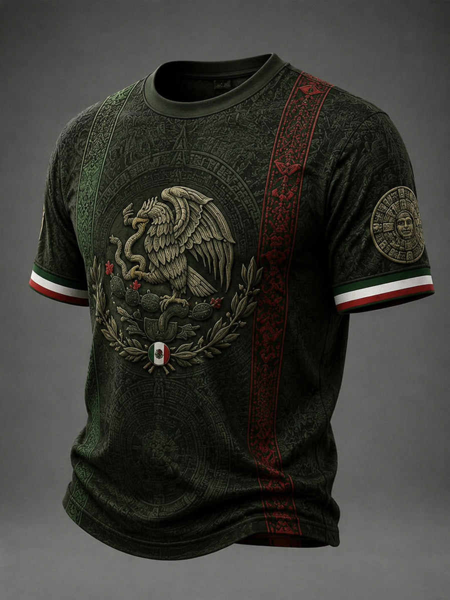 Men’s Mexico Independence Day Print Casual Short-Sleeve T-Shirt