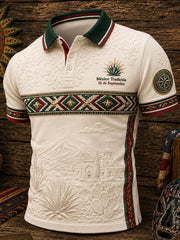 Men’s Mexican Independence Day Printed Casual Short-Sleeve Polo Shirt