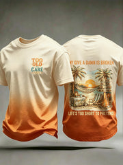 Men's Old Guys Surf Club Printed Vintage Fashion Loose Short Sleeve T-Shirt