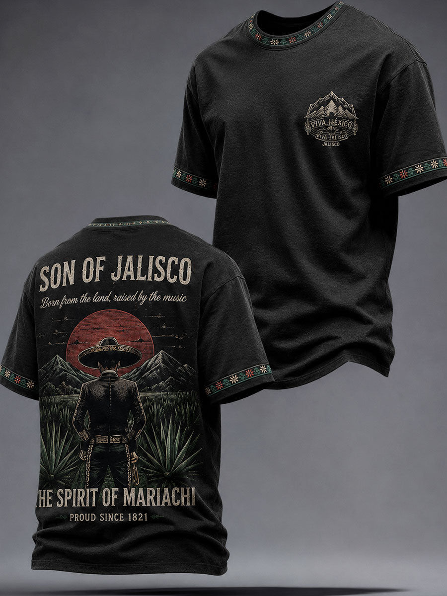 Men's Mariachi Music Lover Mexico Art Printed T-shirt