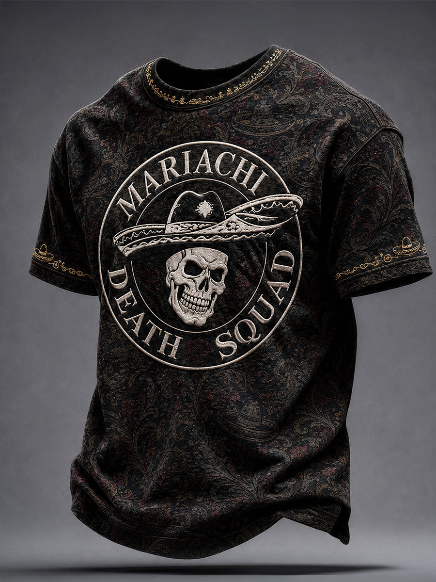 Men's Mariachi Music Lover Mexico Art Printed T-shirt