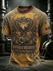 Men’s Buffalo Soldier Print Casual Short-Sleeve T-Shirt