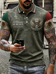 Men's Mexico Orgullo Veteran Printed Casual Tops