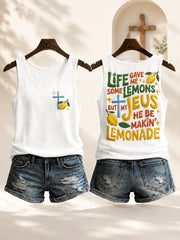 Women's "Life gave me some lemons, but my Jesus is making lemonade" Christian vests