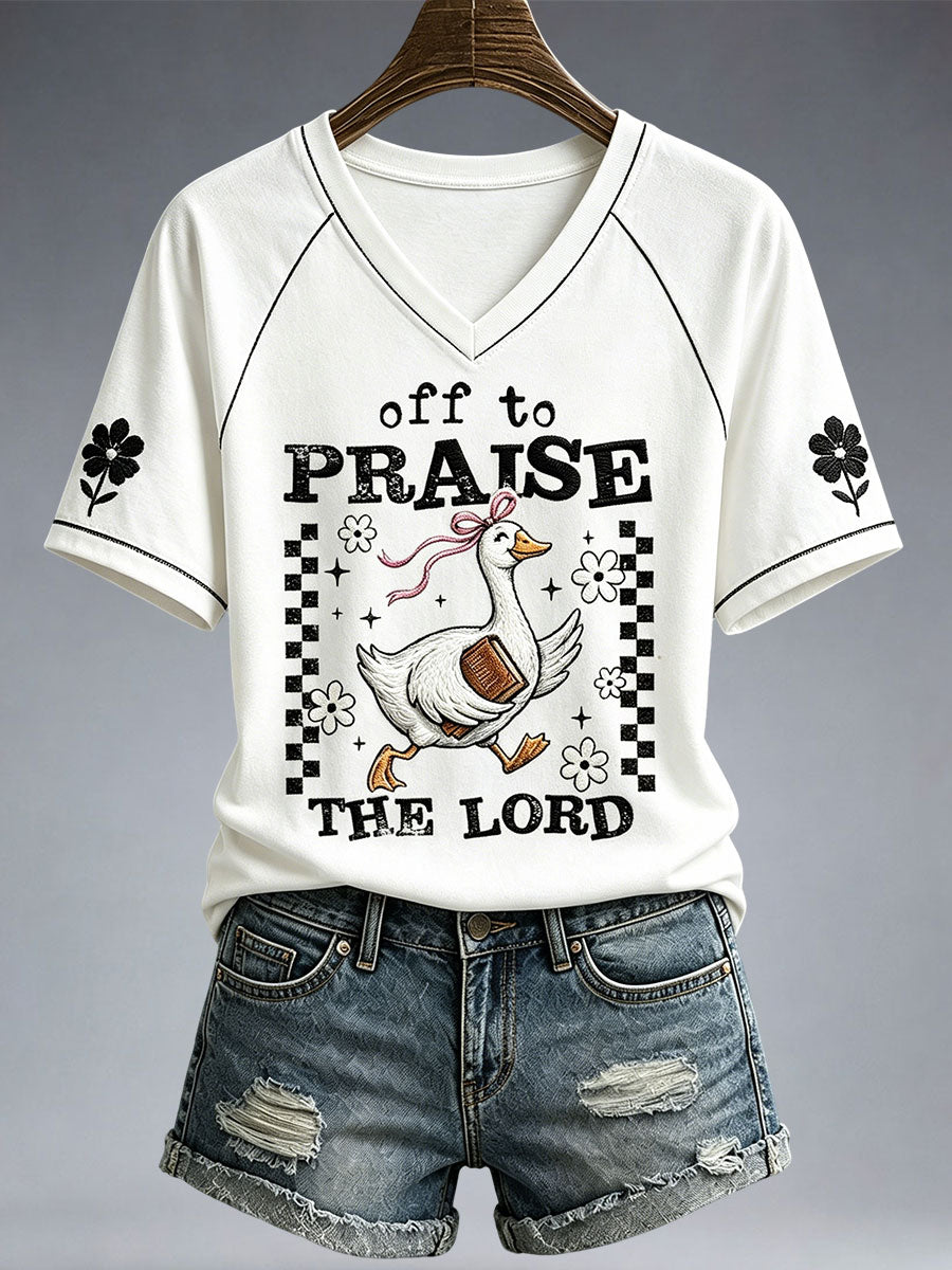 Women's Off To Praise The Lord T-shirt