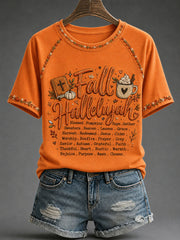 Women's Christian Fall Printed Casual T-Shirt