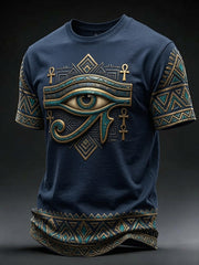 Men’s Art Printed Ancient Egyptian Civilization Leisure T-Shirt