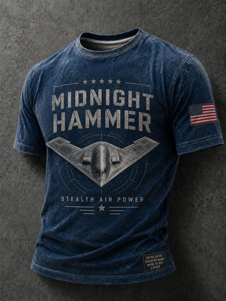 Men’s American Air Force Print Casual Short-Sleeve T-Shirt