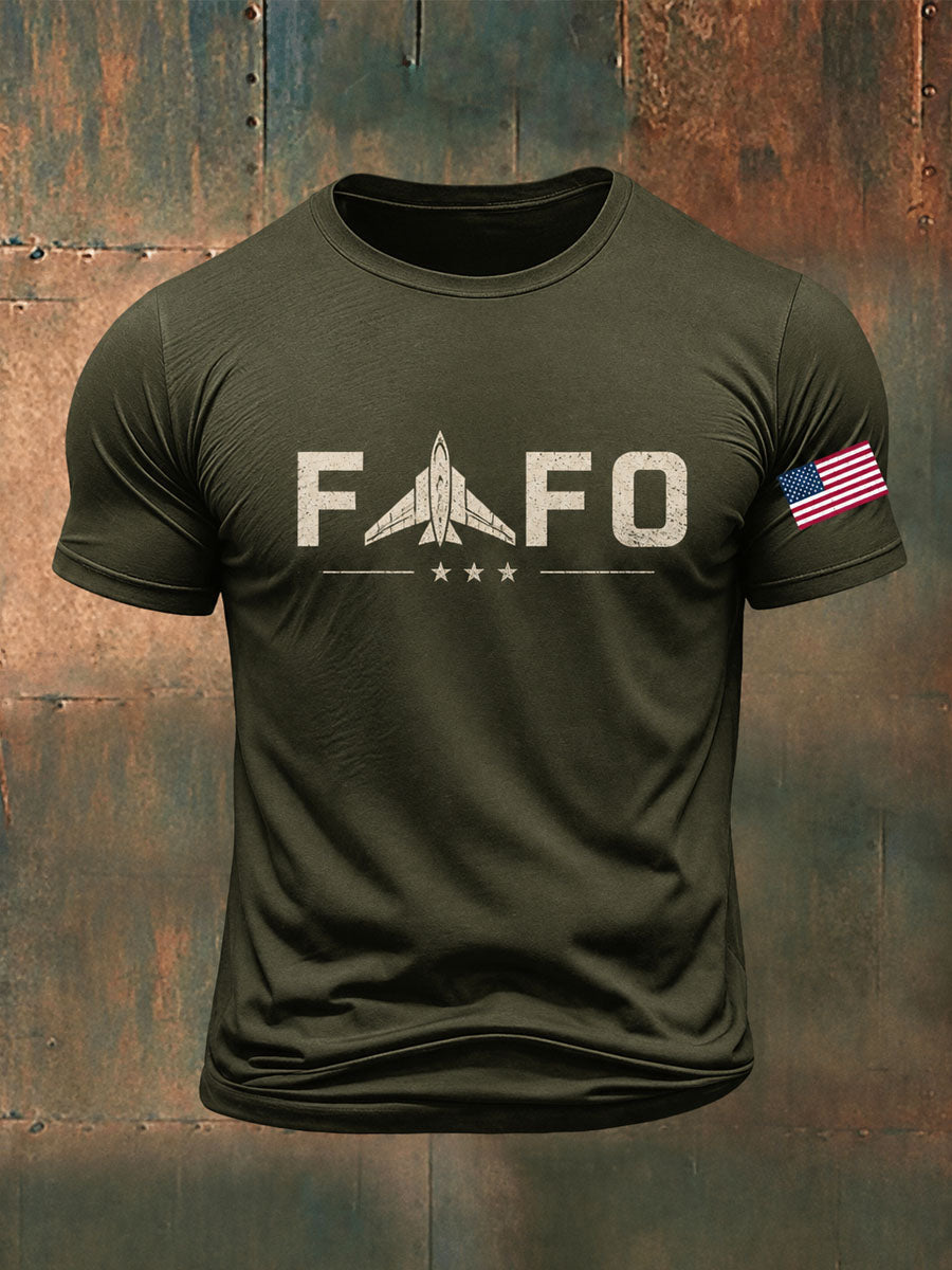 Men’s American Air Force Print Casual Short-Sleeve T-Shirt