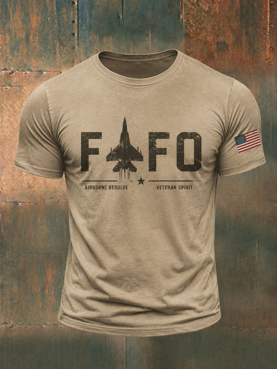 Men’s American Air Force Print Casual Short-Sleeve T-Shirt