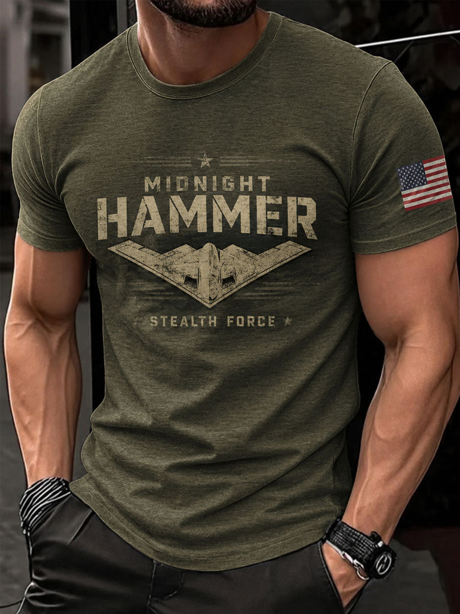 Men’s American Air Force Print Casual Short-Sleeve T-Shirt