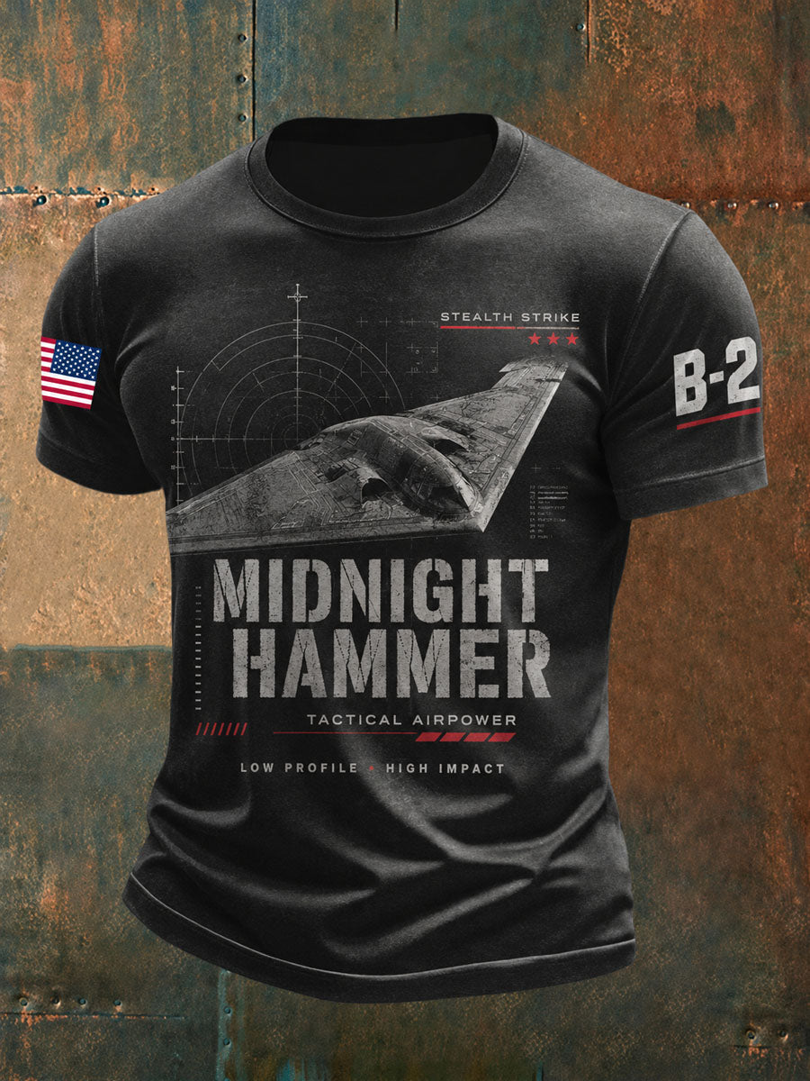 Men’s American Air Force Print Casual Short-Sleeve T-Shirt
