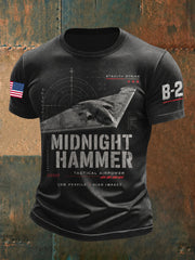 Men’s American Air Force Print Casual Short-Sleeve T-Shirt