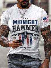Men’s American Air Force Print Casual Short-Sleeve T-Shirt