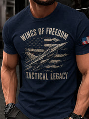Men’s American Air Force Print Casual Short-Sleeve T-Shirt