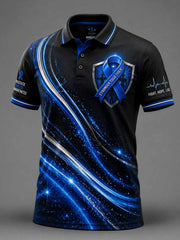 Men‘s Retro Prostate Cancer Awareness Print Casual Polo Shirt