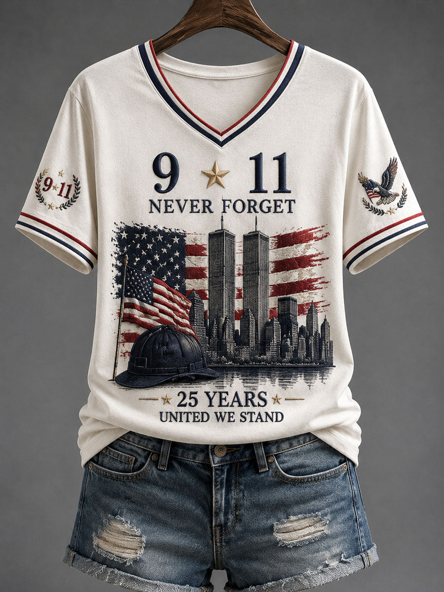 Women’s Patriotic Day Print Casual Short-Sleeve T-Shirt