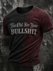 Men’s Halloween Gothic-style printed casual short-sleeved T-shirt