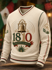 Camiseta de manga larga para el Día de la Independencia de México, para hombre
