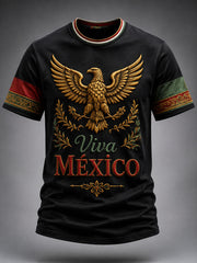 Camiseta casual estampada del Día de la Independencia de México para hombre