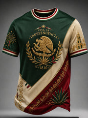 Camiseta casual estampada del Día de la Independencia de México para hombre