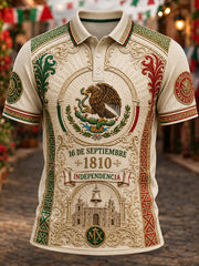 Camiseta de manga corta para el Día de la Independencia de México, para hombre