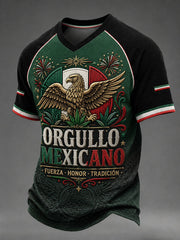 Camiseta casual estampada del Día de la Independencia de México para hombre