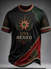 Camiseta casual estampada del Día de la Independencia de México para hombre