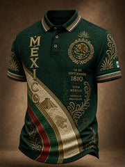 Camiseta de manga corta para el Día de la Independencia de México, para hombre