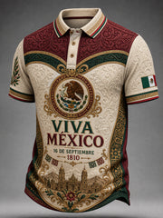 Camiseta de manga corta para el Día de la Independencia de México, para hombre