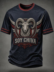 Camiseta casual con estampado del equipo de fútbol masculino Los Cabritos de Guadalajara