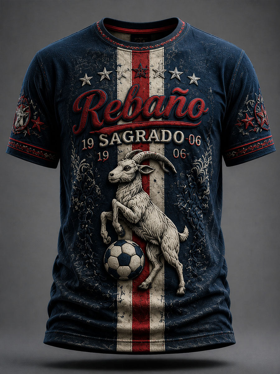 Camiseta casual estampada de fútbol masculino Chivas de Guadalajara