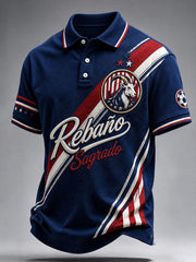 Polo casual estampado con el equipo de cabras de Guadalajara, para hombre