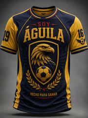 Camiseta informal estampada del equipo de América de fútbol masculino