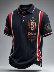 Polo casual estampado de fútbol masculino Chivas de Guadalajara
