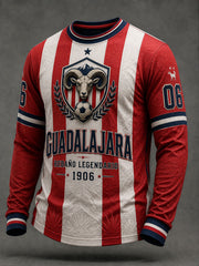 Camiseta casual estampada de fútbol masculino Chivas de Guadalajara