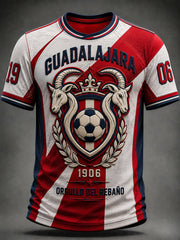 Camiseta casual estampada de fútbol masculino Chivas de Guadalajara