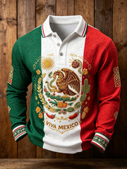 Camisetas casuales con estampado artístico de la bandera mexicana para hombre