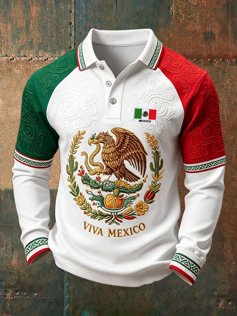 Hombres Viva México Bandera Arte Impreso Casual Tops