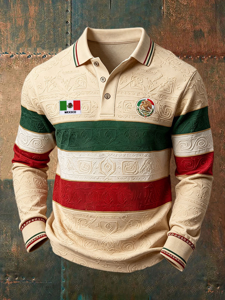 Camisetas casuales con estampado artístico de la bandera mexicana para hombre