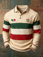 Camisetas casuales con estampado artístico de la bandera mexicana para hombre