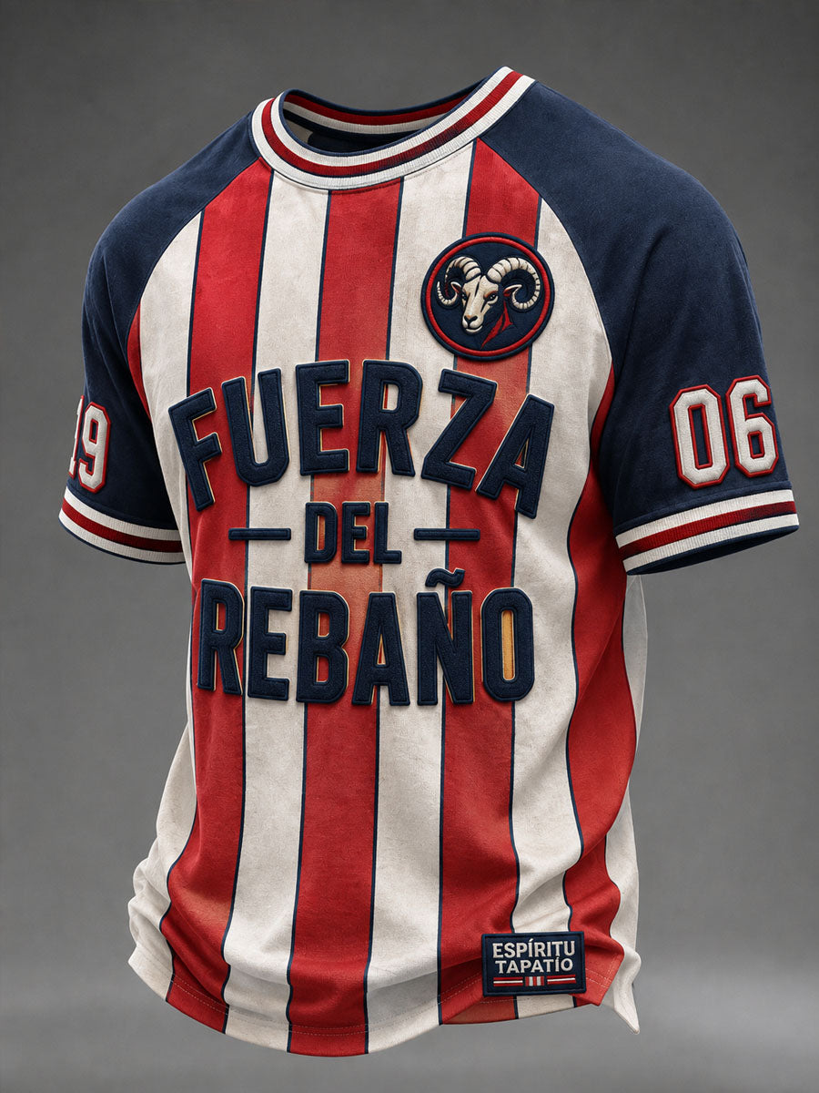 Camiseta casual estampada de fútbol masculino Chivas de Guadalajara