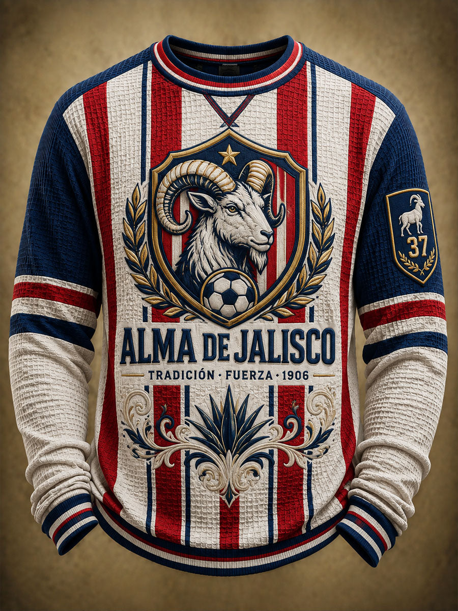 Hombres Fútbol Guadalajara Chiva Impreso Casual camiseta larga