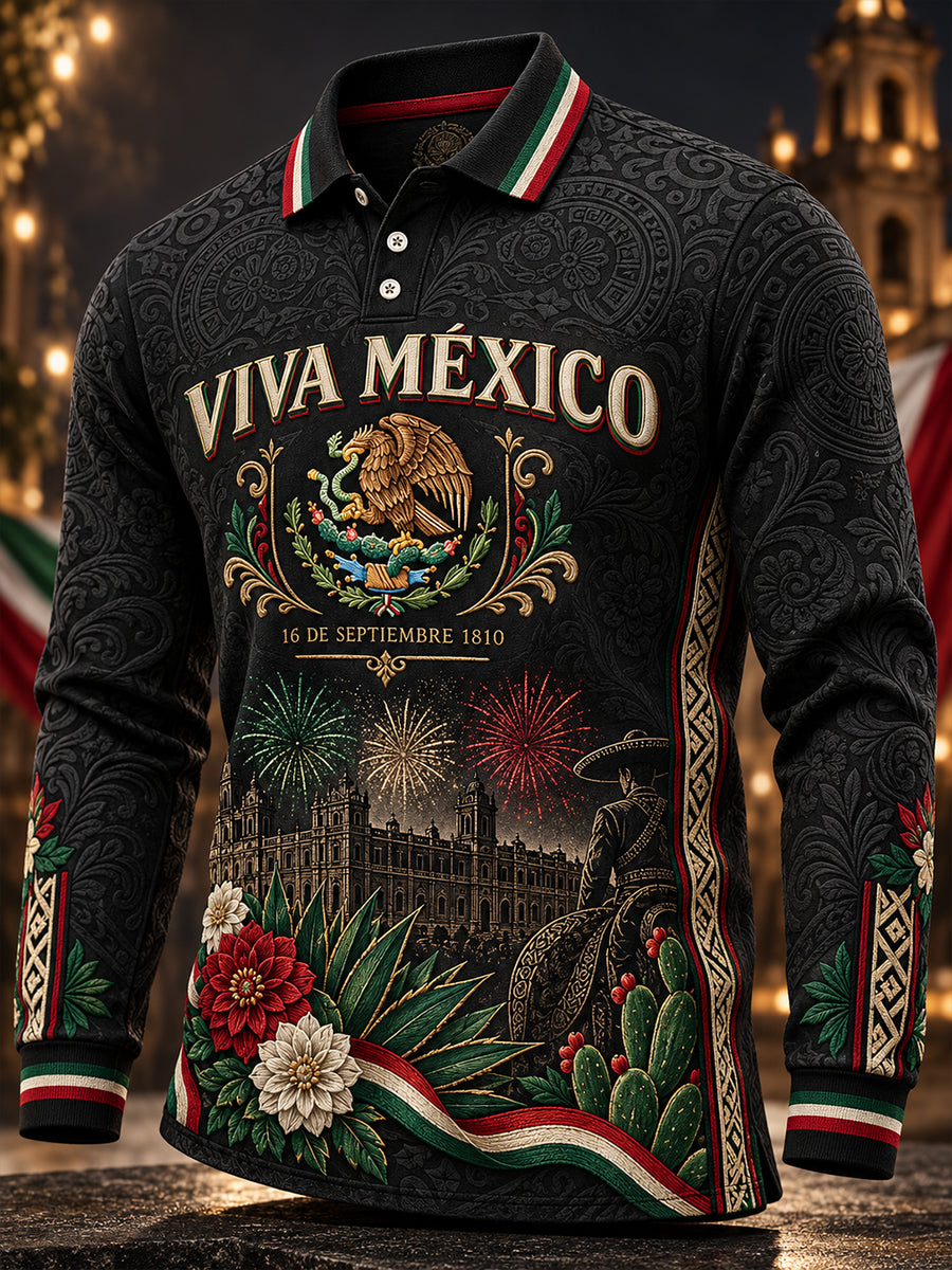 Polo Mexican Independence DayPrint para hombre