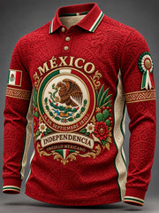 Polo mexicano de la impresión del día de la independencia de los hombres