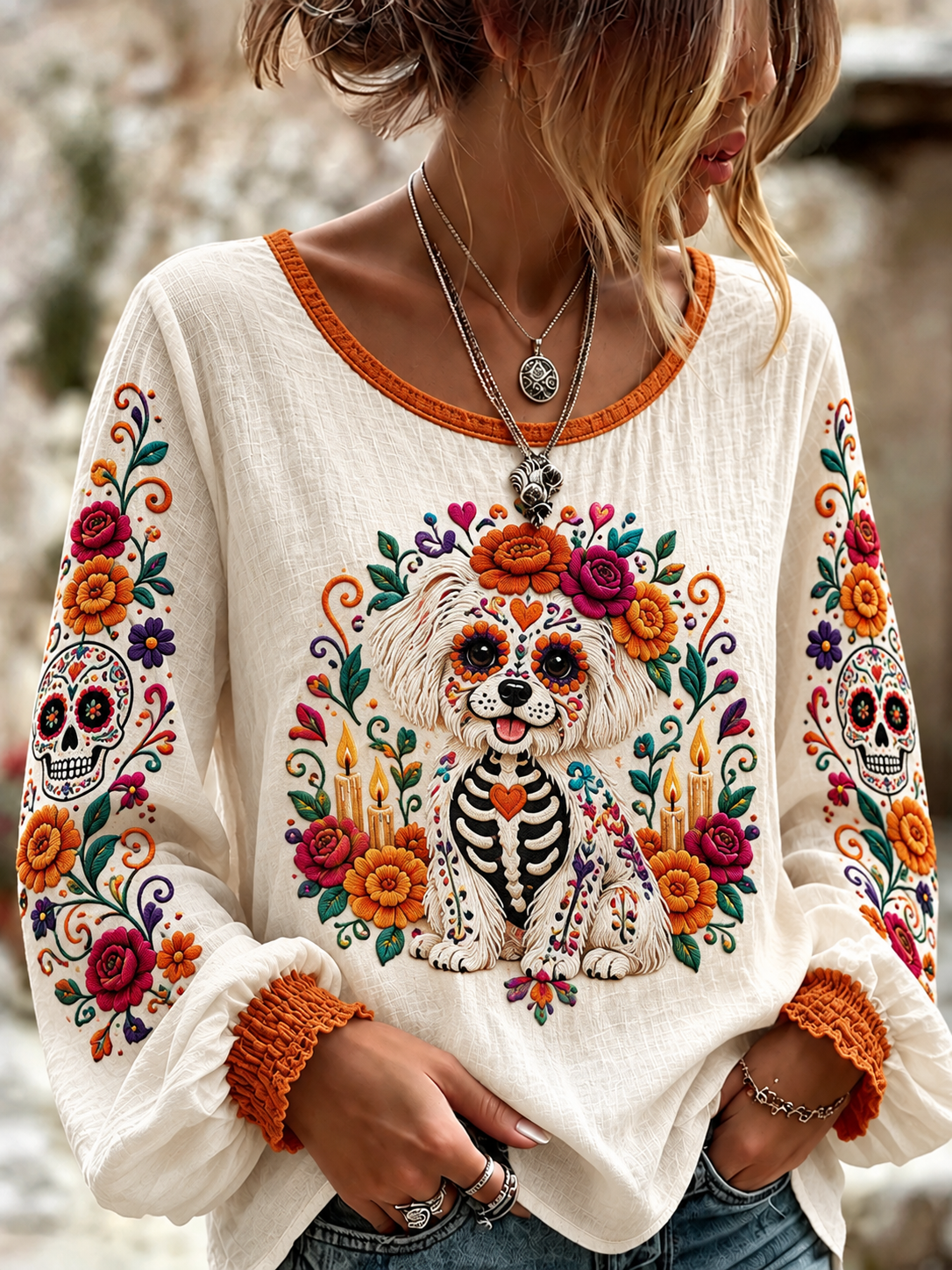 Camiseta del Día de la Muerte para mujer