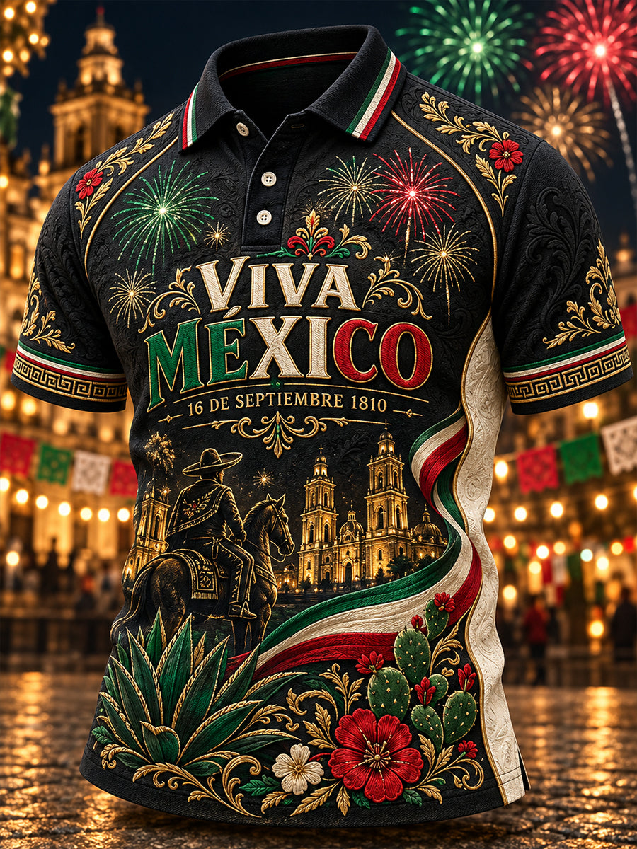 Hombres Mexican Independence Day Camiseta de manga corta
