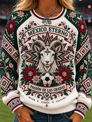 Sudadera casual con estampado Chiva Guadalajara de fútbol para mujer
