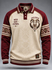 Polo casual estampado de fútbol masculino Chivas de Guadalajara