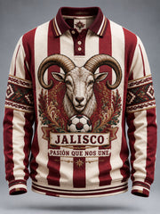 Polo casual estampado de fútbol masculino Chivas de Guadalajara